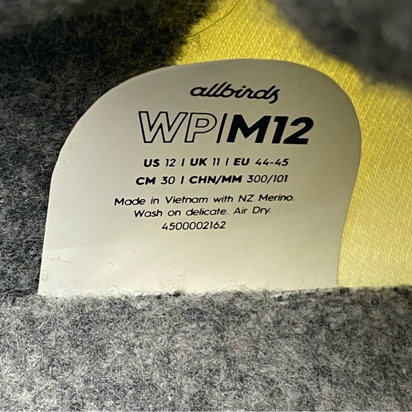 Allbirds Wool Pipers Woven Color Natural White/Natural White Sole SZ 12 - Picture 12 of 12